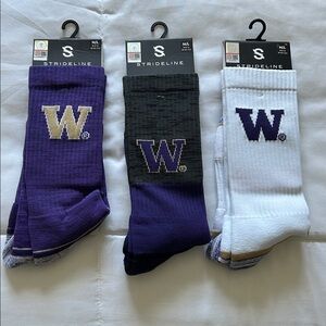 Strideline University of Washington Socks NWT M/L